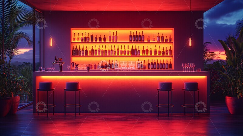 高清大图下载【趣麦麦图】卡通风格室内餐厅装饰