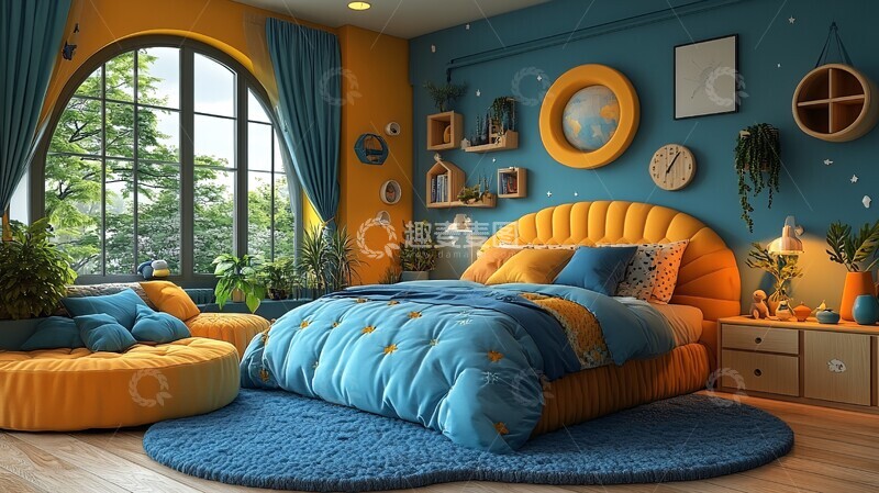 高清大图下载【趣麦麦图】儿童卧室装饰设计1