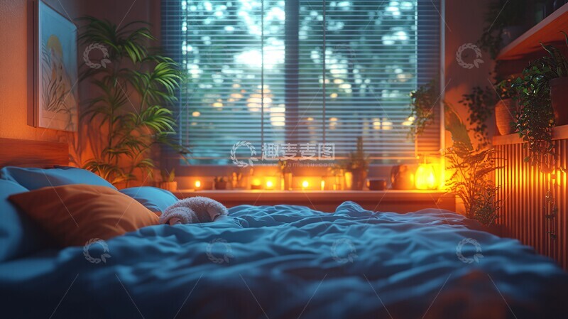 高清大图下载【趣麦麦图】等长男女晚上睡在两层床上