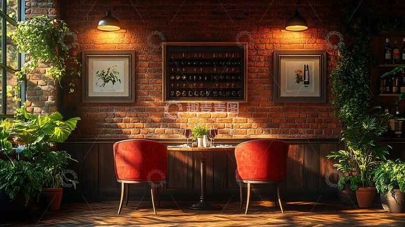 高清大图下载【趣麦麦图】卡通风格室内餐厅装饰2