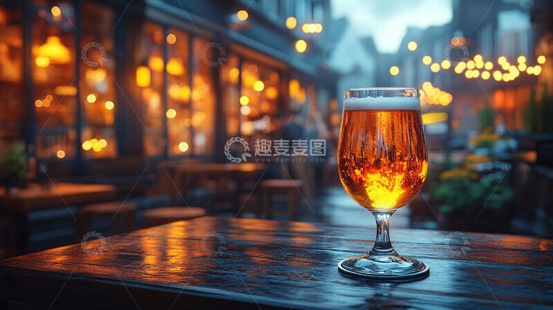 高清大图下载【趣麦麦图】夜色中的啤酒时光欢乐海报3