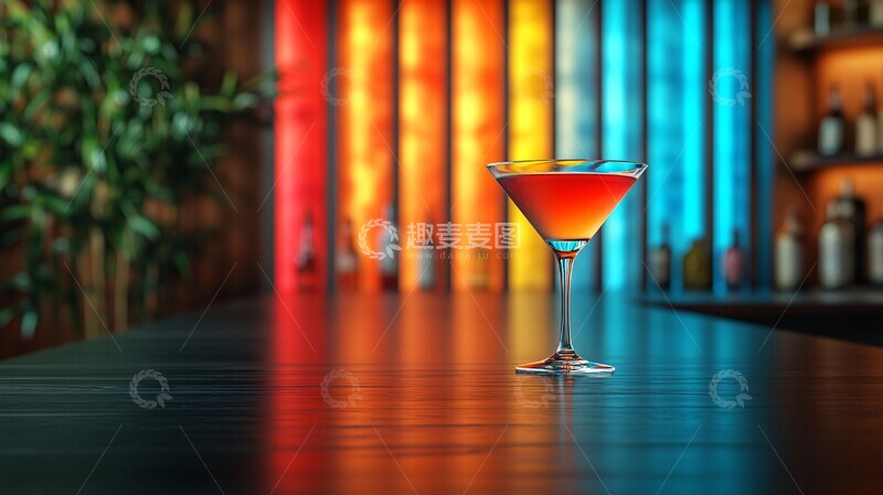 矢量插图一个清爽的蓝色饮料3