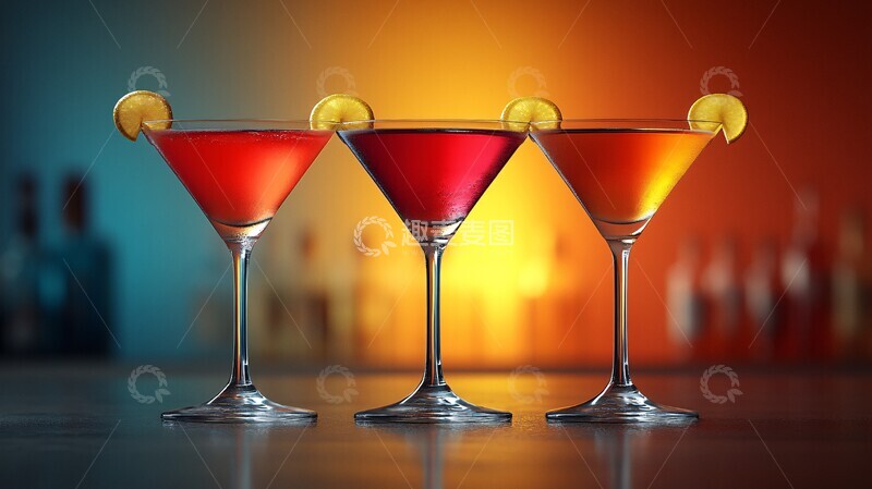 矢量插图一个清爽的蓝色饮料2