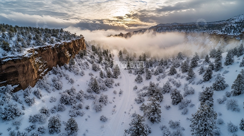 高清大图下载【趣麦麦图】大峡谷雪景