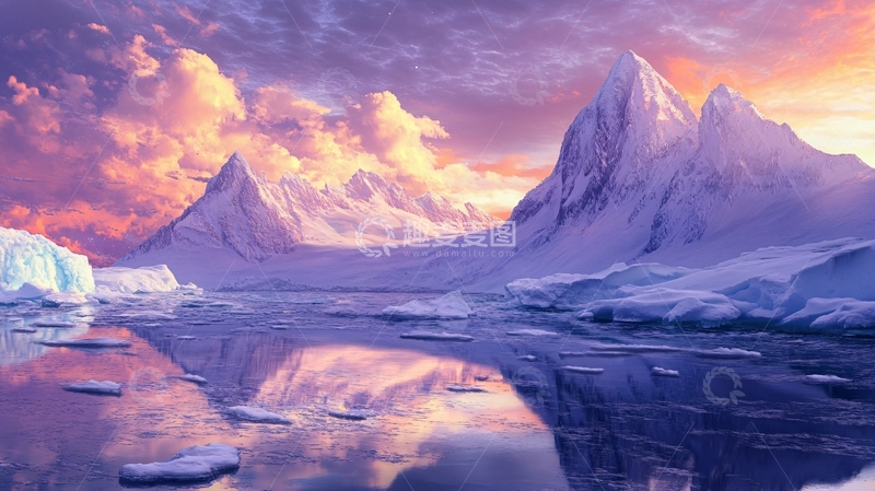 高清大图下载【趣麦麦图】雪山原画54