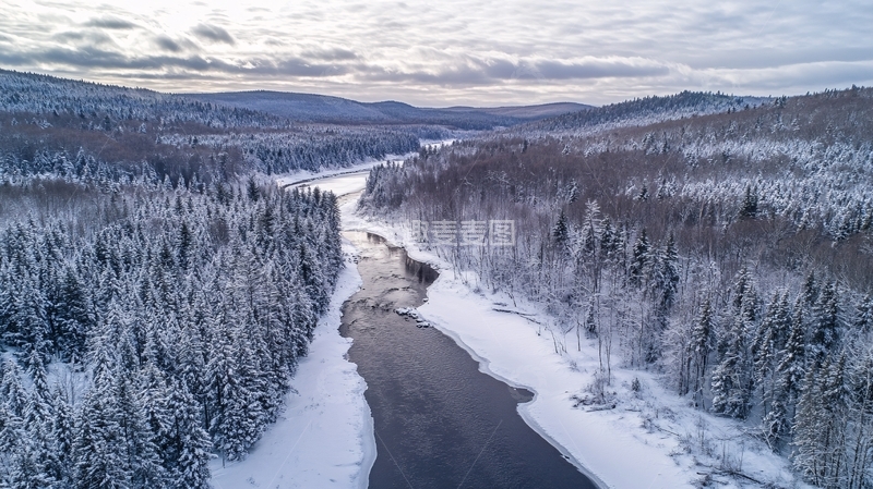 高清大图下载【趣麦麦图】不冻河清晨