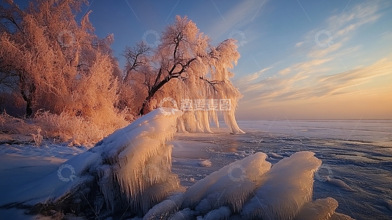 高清大图下载【趣麦麦图】唯美冰凌树