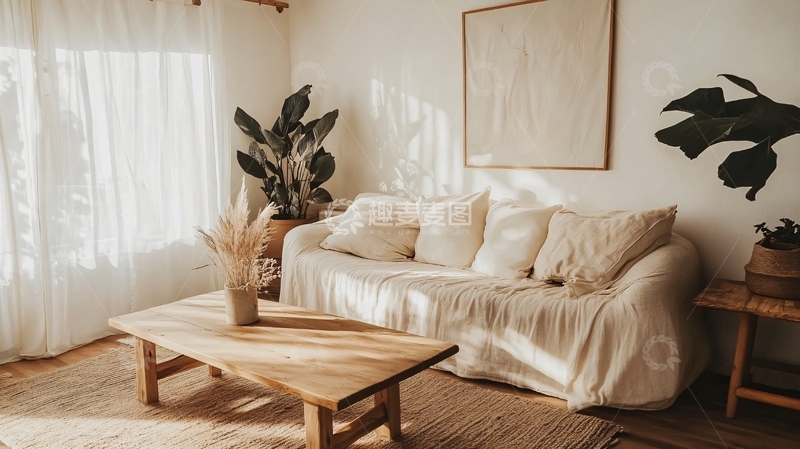 高清大图下载【趣麦麦图】黄色室内暖光太阳光22