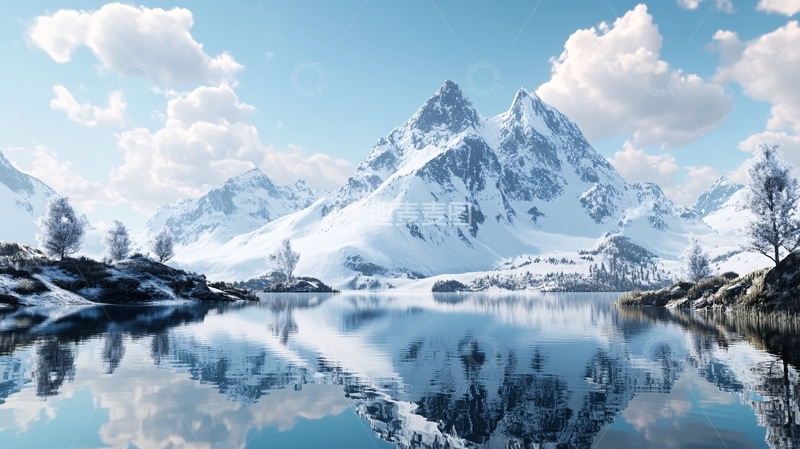 高清大图下载【趣麦麦图】雪山大场景12