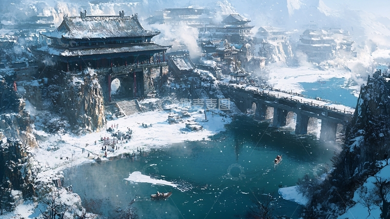 高清大图下载【趣麦麦图】古风场景概念图2