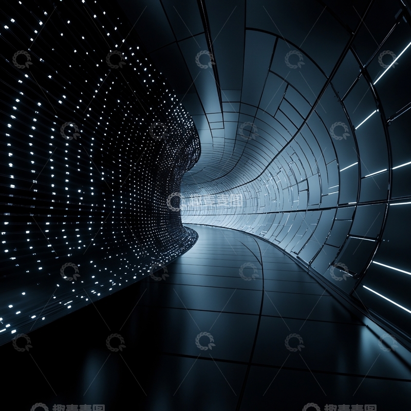 高清大图下载【趣麦麦图】科技感隧道50