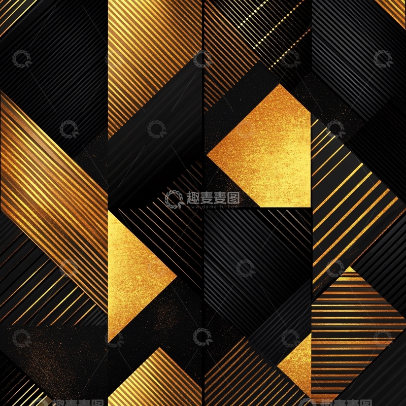 高清大图下载【趣麦麦图】金色线条色块