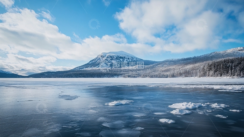 解冻的喀纳斯湖