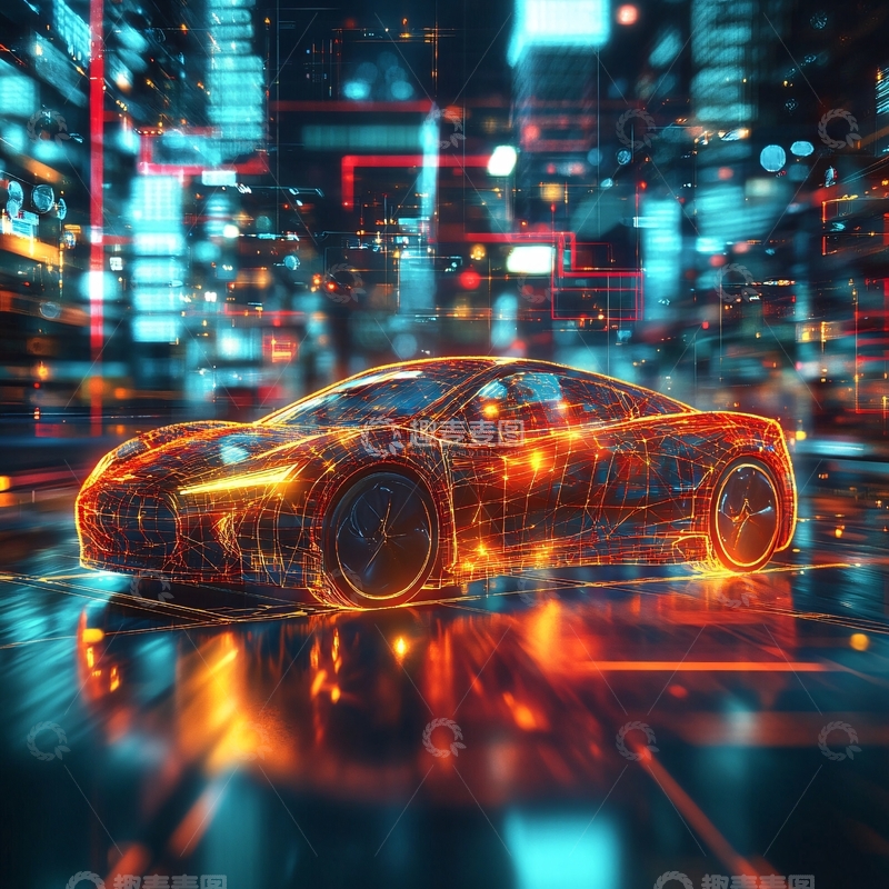 高清大图下载【趣麦麦图】汽车科技背景20