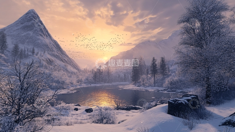 高清大图下载【趣麦麦图】暖调山水风景35