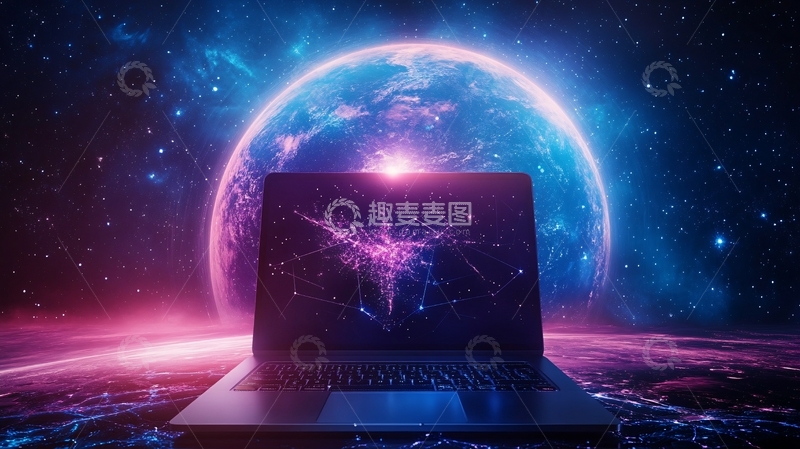 高清大图下载【趣麦麦图】大气互联网背景