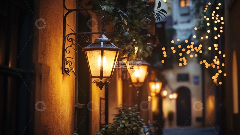 高清大图下载【趣麦麦图】唯美路灯1