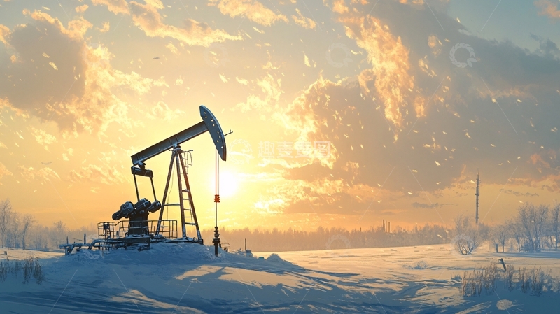 高清大图下载【趣麦麦图】冬季采油