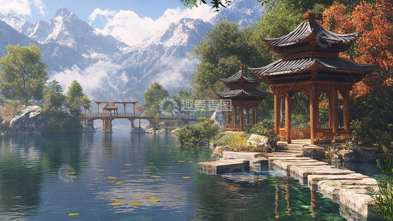 高清大图下载【趣麦麦图】游戏山水场景