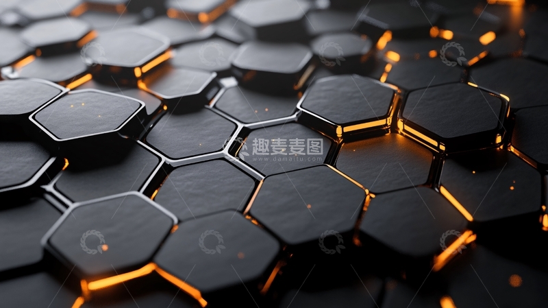 高清大图下载【趣麦麦图】蜂窝光影光束背景5