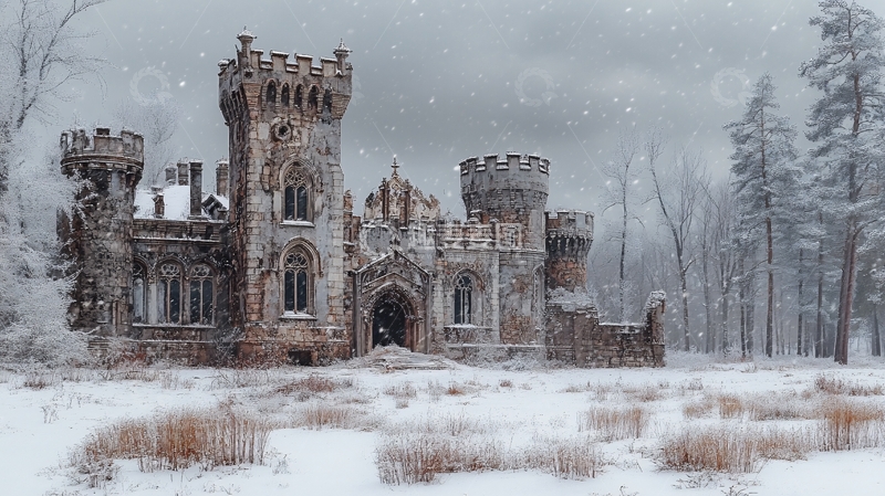 高清大图下载【趣麦麦图】俄罗斯城堡雪景