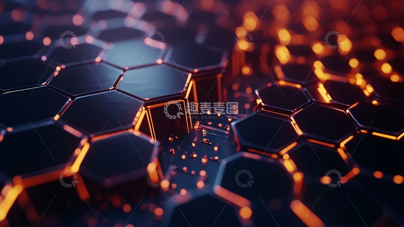 高清大图下载【趣麦麦图】科技六边形1