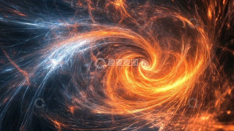 高清大图下载【趣麦麦图】金色漩涡抽象素材7