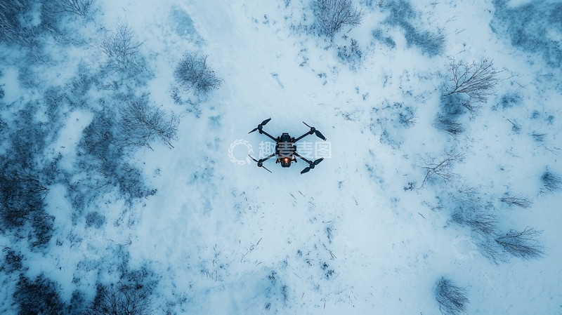 高清大图下载【趣麦麦图】雪天航拍