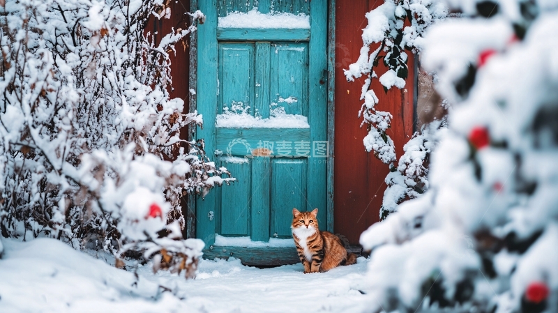 高清大图下载【趣麦麦图】门前雪1