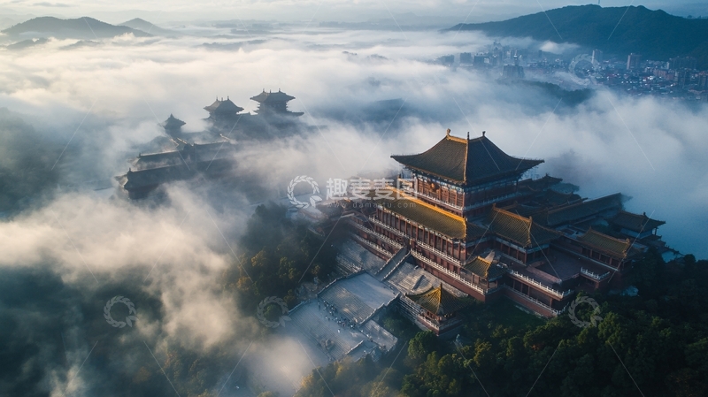 高清大图下载【趣麦麦图】影视基地平流雾