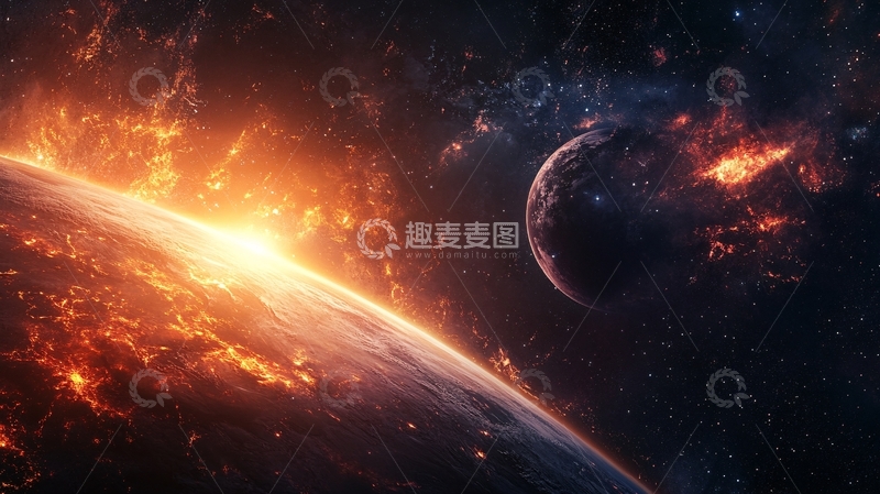 高清大图下载【趣麦麦图】唯美宇宙会议背景7