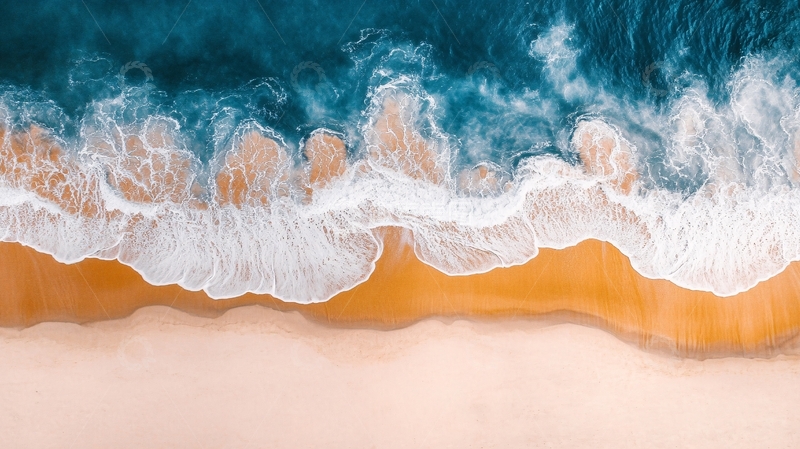 高清大图下载【趣麦麦图】航拍下的潮水1