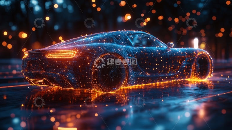 高清大图下载【趣麦麦图】发光的车酷炫车5