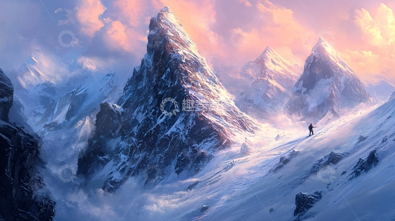 高清大图下载【趣麦麦图】雪山原画57