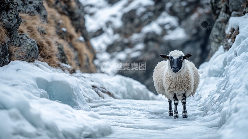 高清大图下载【趣麦麦图】冰雪牧羊