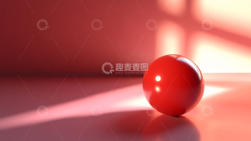 高清大图下载【趣麦麦图】红色球体创意场景14