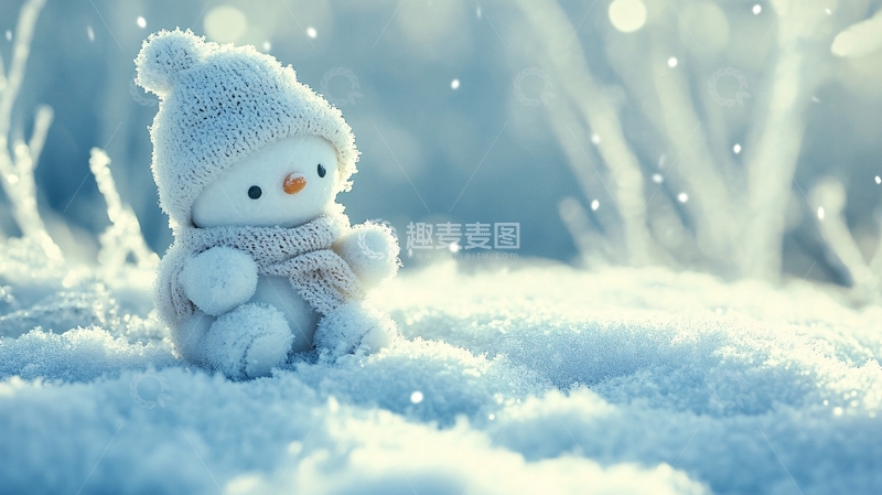 高清大图下载【趣麦麦图】雪花冬天雪人8