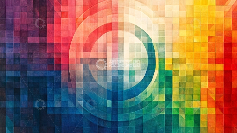 高清大图下载【趣麦麦图】微软风方形矩阵背景