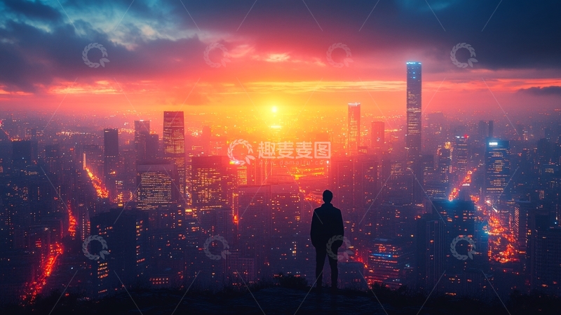 高清大图下载【趣麦麦图】峰会背影1