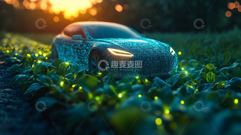 高清大图下载【趣麦麦图】绿色科技智能汽车3