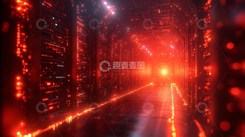 高清大图下载【趣麦麦图】红色科技风4