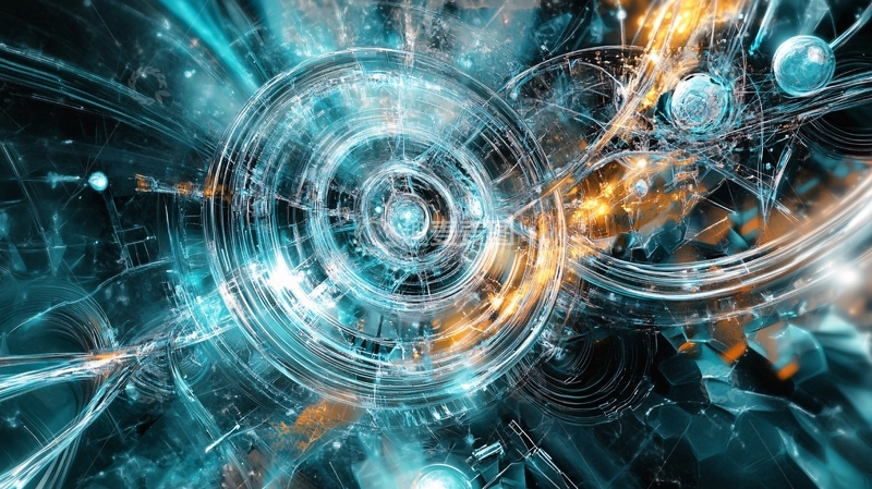 高清大图下载【趣麦麦图】立体旋涡几何科技