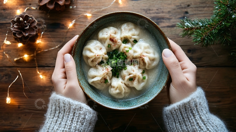 高清大图下载【趣麦麦图】春节主食小吃高汤小饺