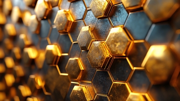 蜂窝光影光束背景3