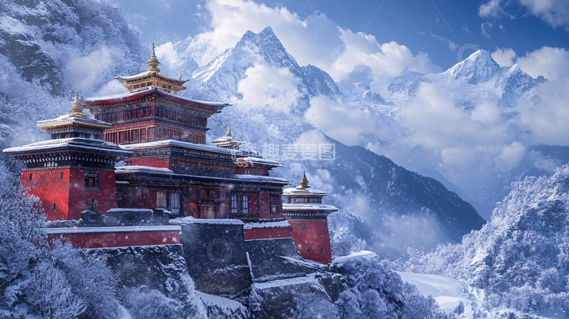 高清大图下载【趣麦麦图】雪域圣殿1