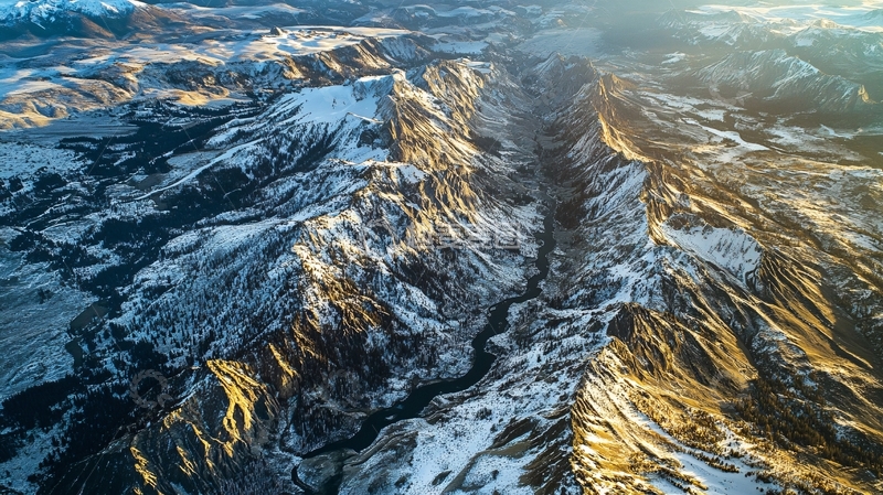 高清大图下载【趣麦麦图】新西兰雪山鸟瞰图