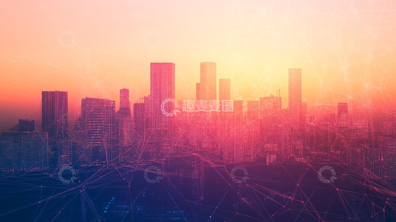 高清大图下载【趣麦麦图】现代城市科技背景4