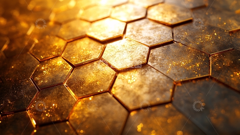 高清大图下载【趣麦麦图】土豪金色科技背景1