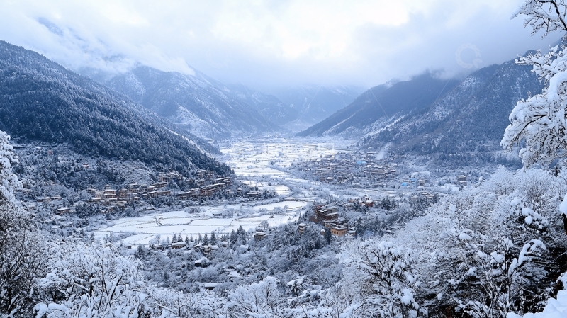 高清大图下载【趣麦麦图】岷山冬韵