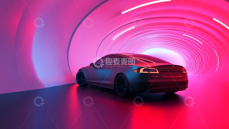 高清大图下载【趣麦麦图】电动汽车主视觉